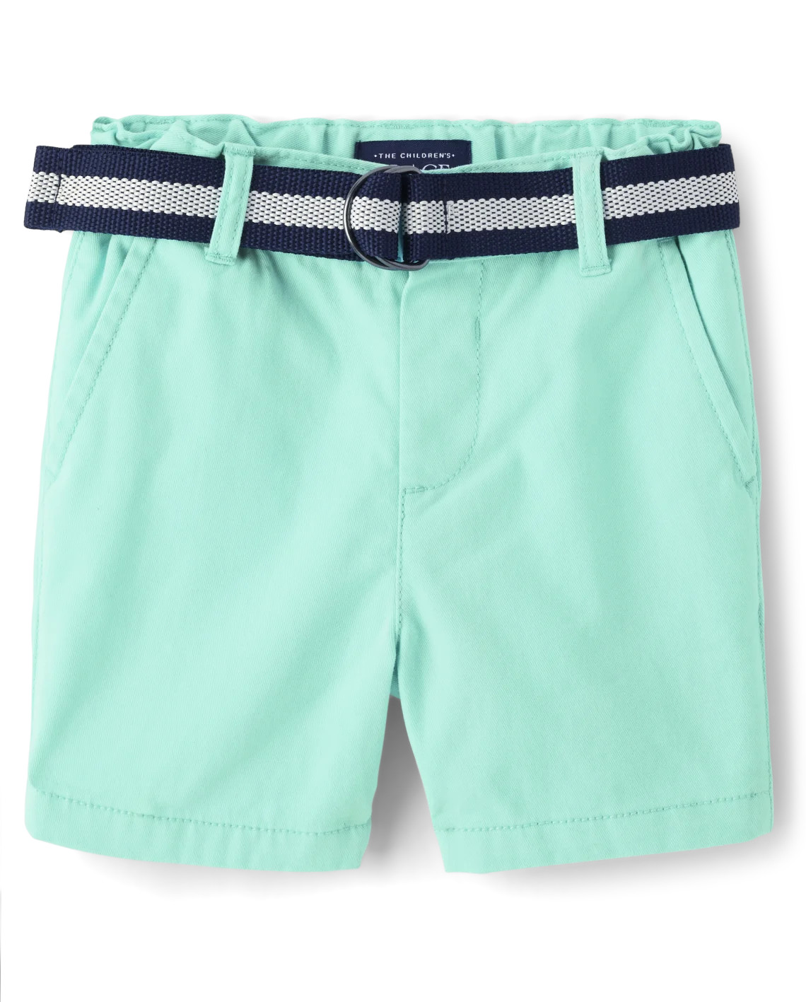 Baby And Toddler Boys Belted Chino Shorts - aqua | The Children's Place