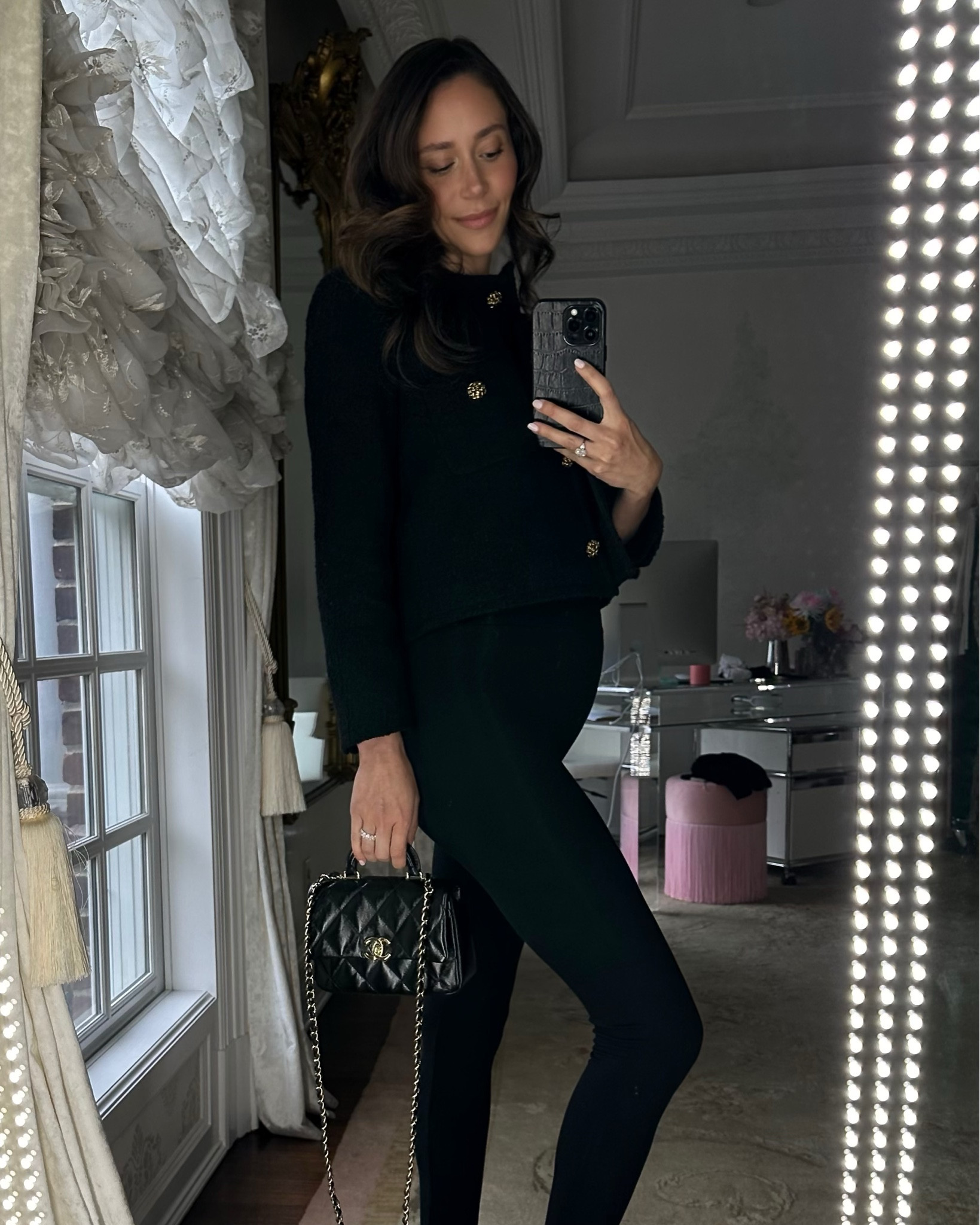 All black look for my friends birthday brunch! 🖤These leggings are seriously the BEST maternity legging out there- super soft, breathable, and stretchy. Don’t think - just buy! 

#LTKbaby #LTKstyletip #LTKbump