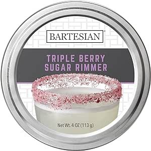 Bartesian Triple Berry Sugar Cocktail Glass Rimmer - Cocktails Glasses Sweet Rimming Garnish for ... | Amazon (US)