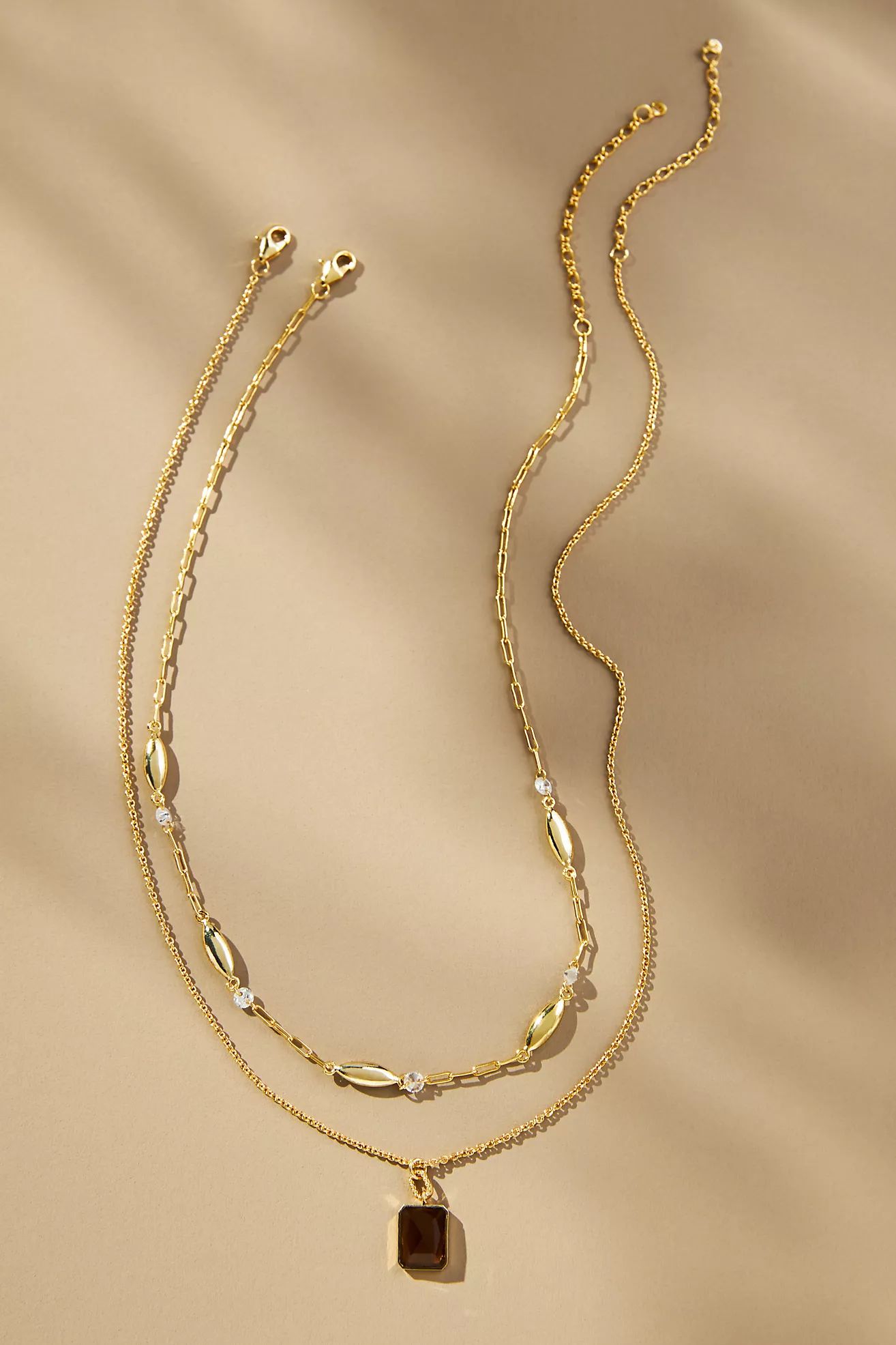 Stone Pendant Necklaces, Set of 2 | Anthropologie (US)