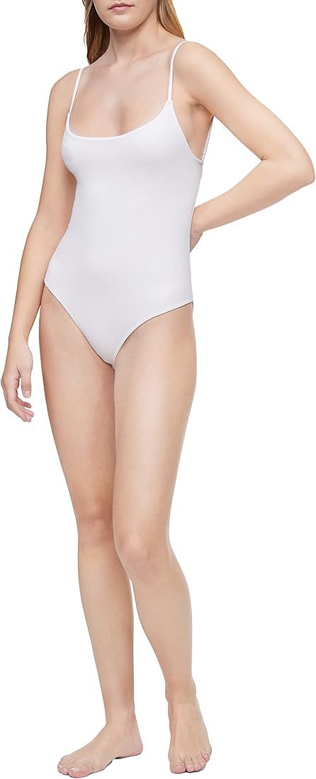 Calvin Klein womens Pure Ribbed Lounge Bodysuit | Amazon (US)