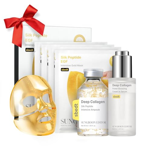 SUNGBOON EDITOR Silk Peptide EGF Intensive Gold Overnight Mask | Collagen Silk Peptide Intensive Ampoule & Deep Collagen Serum | Gifts of women | Amazon (US)