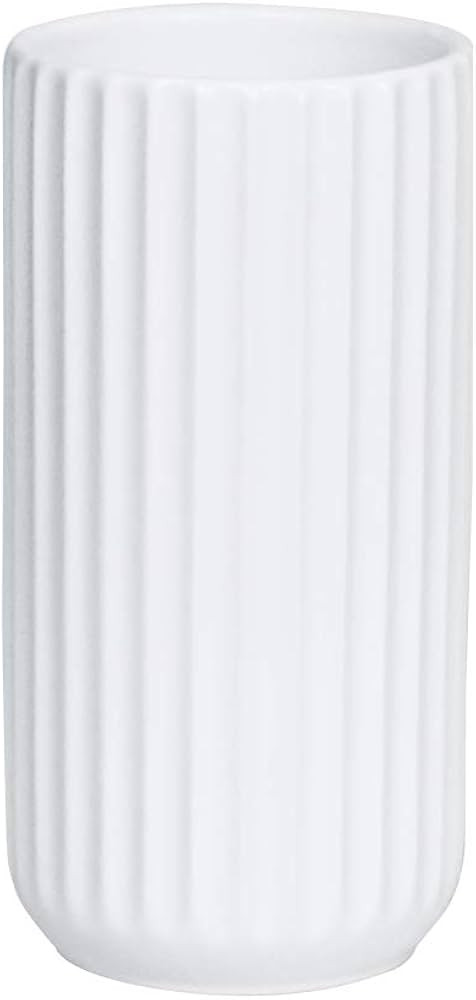 HCHLQLZ 18cm Blanco Decorativos Modernos Ceramica Jarrones de Flores para Mesa de Comedor Sala de... | Amazon (ES)