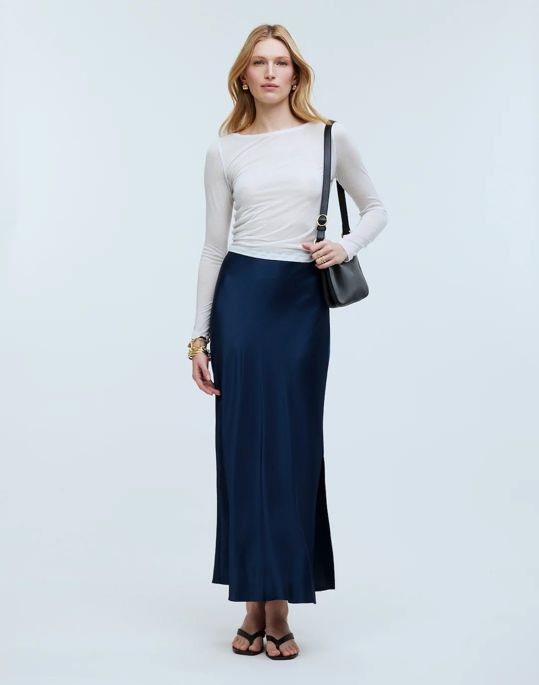 Satin Maxi Slip Skirt | Madewell