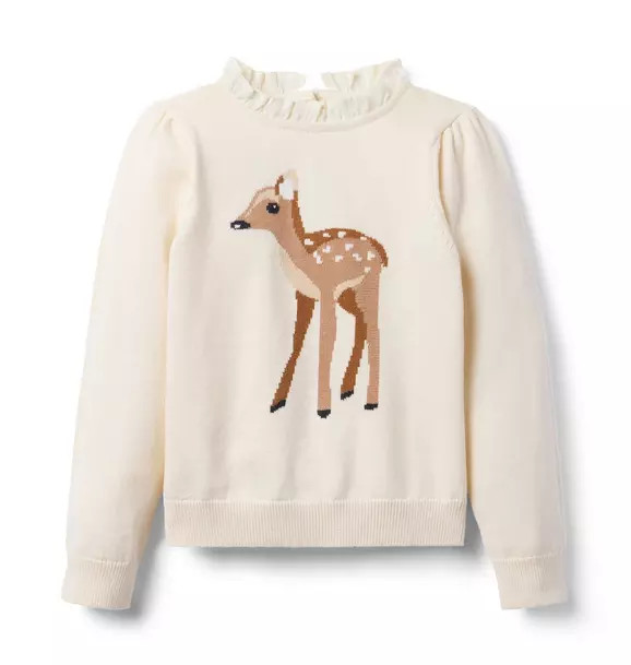 Deer Ruffle Sweater | Janie and Jack