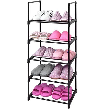 Fyjucpa Shoe Rack Storage 5/8 Tiers Metal Tubes Shoe Shelf Organizer Multifunctional Shoe Stand Easy | Walmart (US)