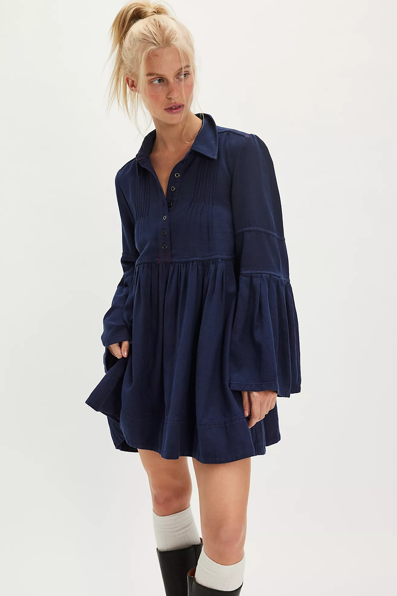 We The Free Down East Denim Mini Dress | Free People (Global - UK&FR Excluded)