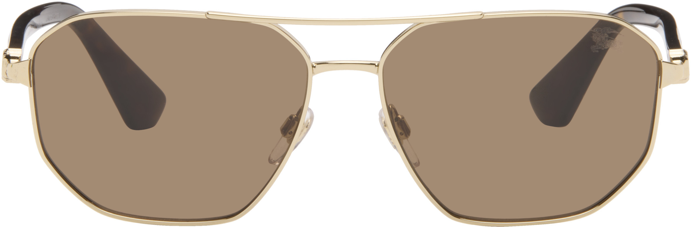 Burberry Gold Metal Sunglasses | SSENSE