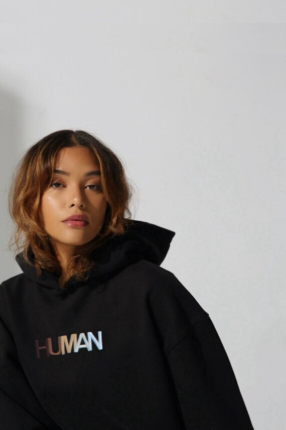 Human Embroidered Hoodie. We are all one family. | Etsy (US)