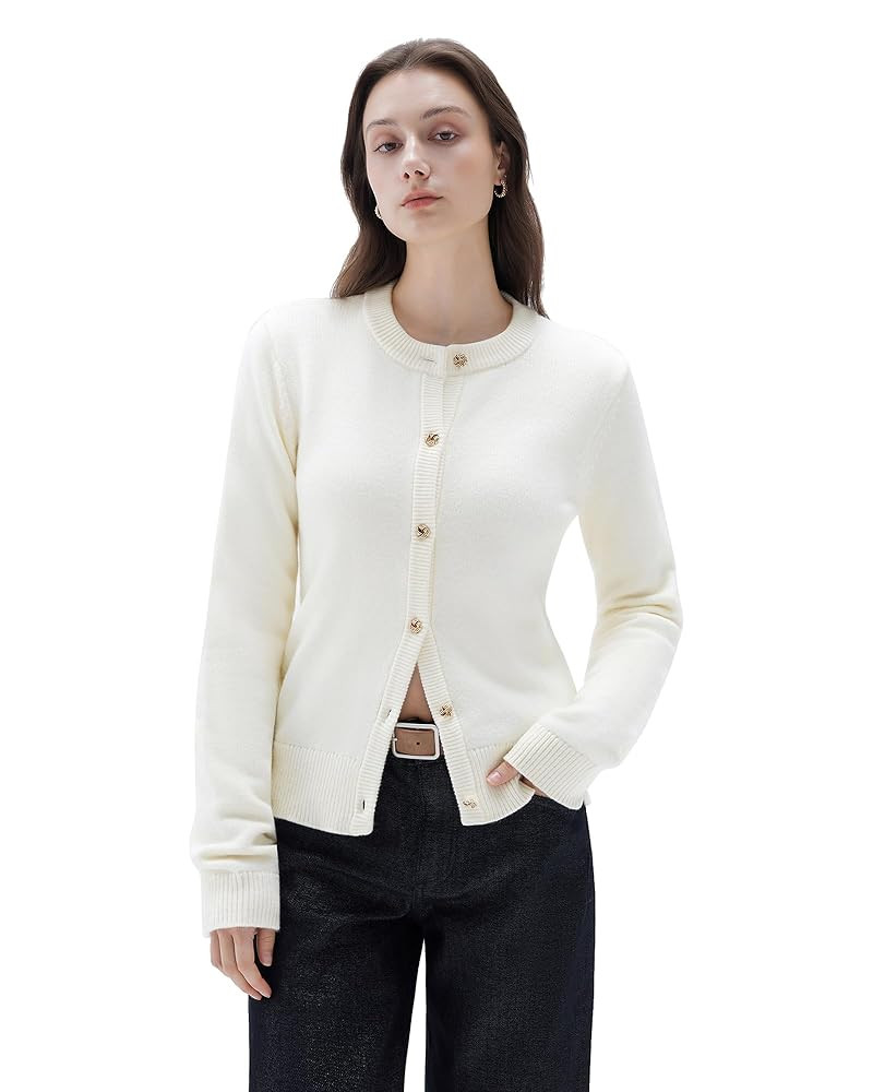 SUUKSESS Women Chunky Cashmere Cardigan Sweaters Trendy Fall Fashion Button Up Long Sleeve Knit O... | Amazon (US)