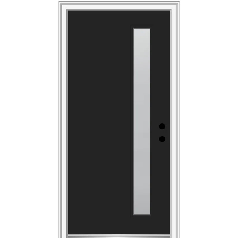 1-Lite Single Steel Prehung Front Entry Door | Wayfair North America