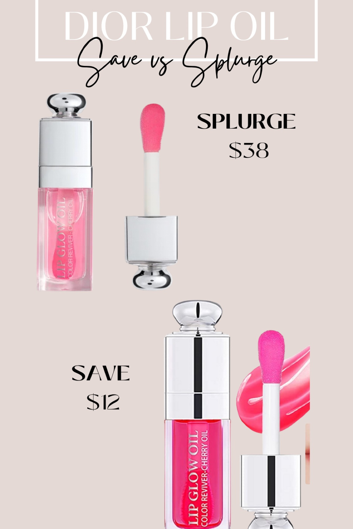 Save vs splurge Dior lip oil! 

#LTKGiftGuide #LTKsalealert