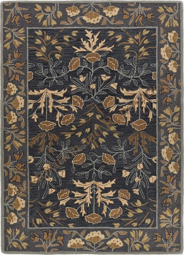 Handmade Floral Adeline Beige/Blue Tulips Traditional Crafted Wool Area Rug for Living Room Bedro... | Amazon (US)