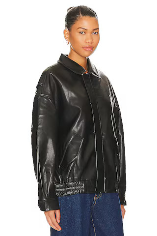 Kenny Bomber in Jet Black | Revolve Clothing (Global)