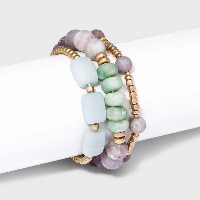 Semi-Precious Stones Stretch Bracelet Set 3pc - Universal Thread™ | Target