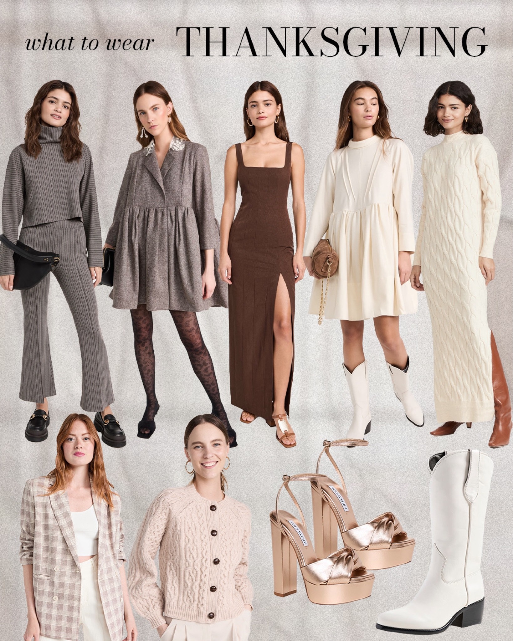 What to Wear for Thanksgiving! Love these fall outfit options that can take you from day to night and can be worn for multiple occasions 

#LTKstyletip #LTKshoecrush #LTKSeasonal