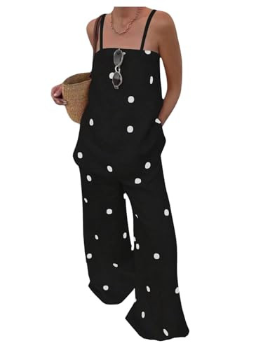 SOLY HUX Women's Polka Dots Matching Set Sleeveless Camisole Top and Pants 2 Piece Summer Outfits | Amazon (US)