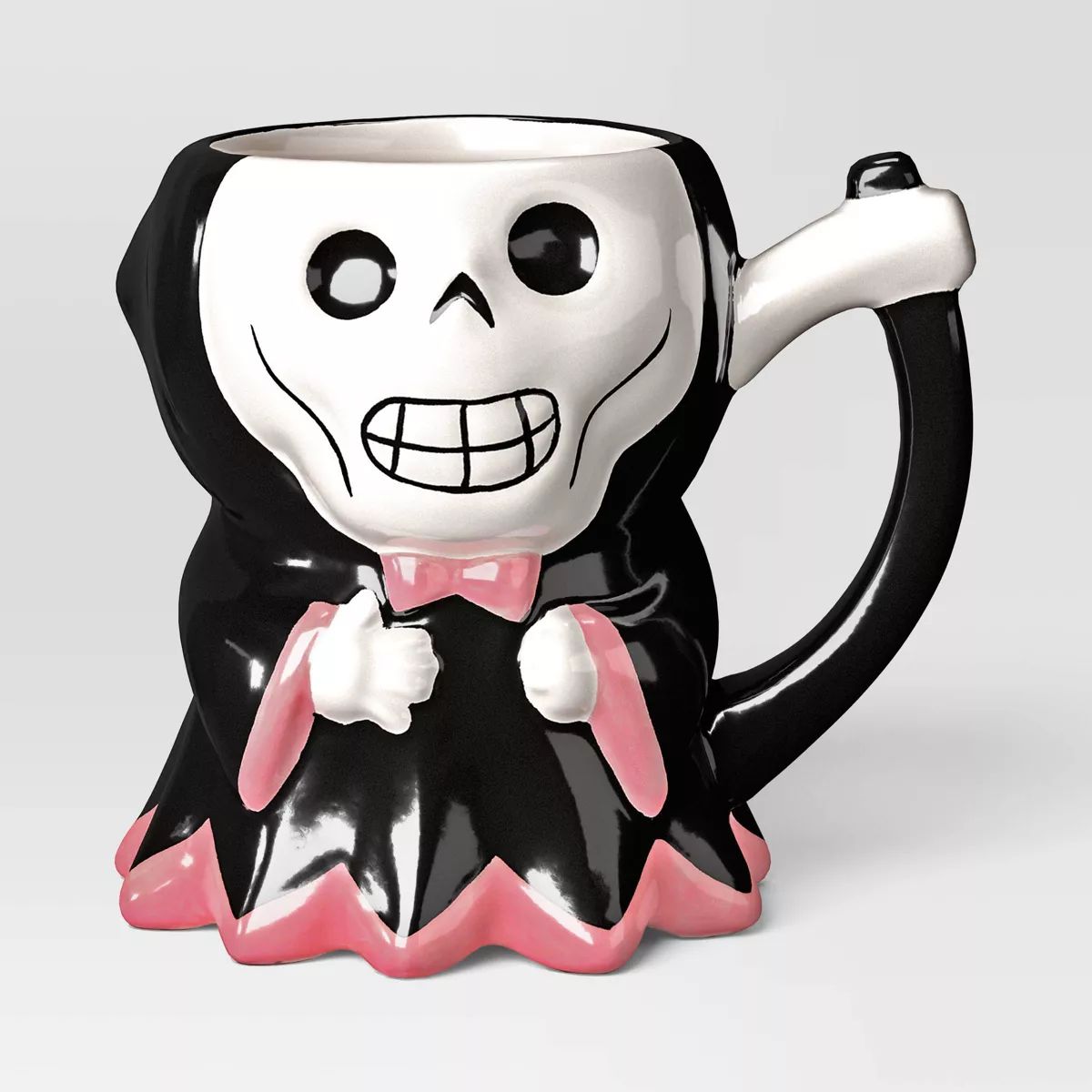 14.57 fl oz Halloween Earthenware Figural Grim Reaper Mug - Hyde & EEK! Boutique™ | Target