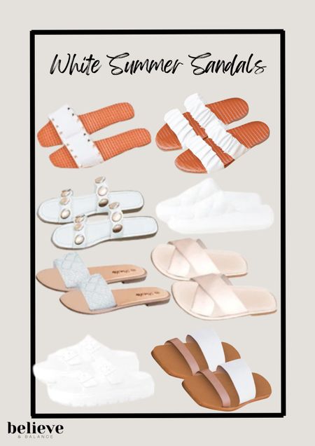 These white sandals are the perfect summer shoe.  These are great for a summer outfit or a casual outfit or even a summer dress.  These white summer shoes are perfect for all of your resort wear outfits or vacation outfits

#LTKFind #LTKSeasonal #LTKshoecrush