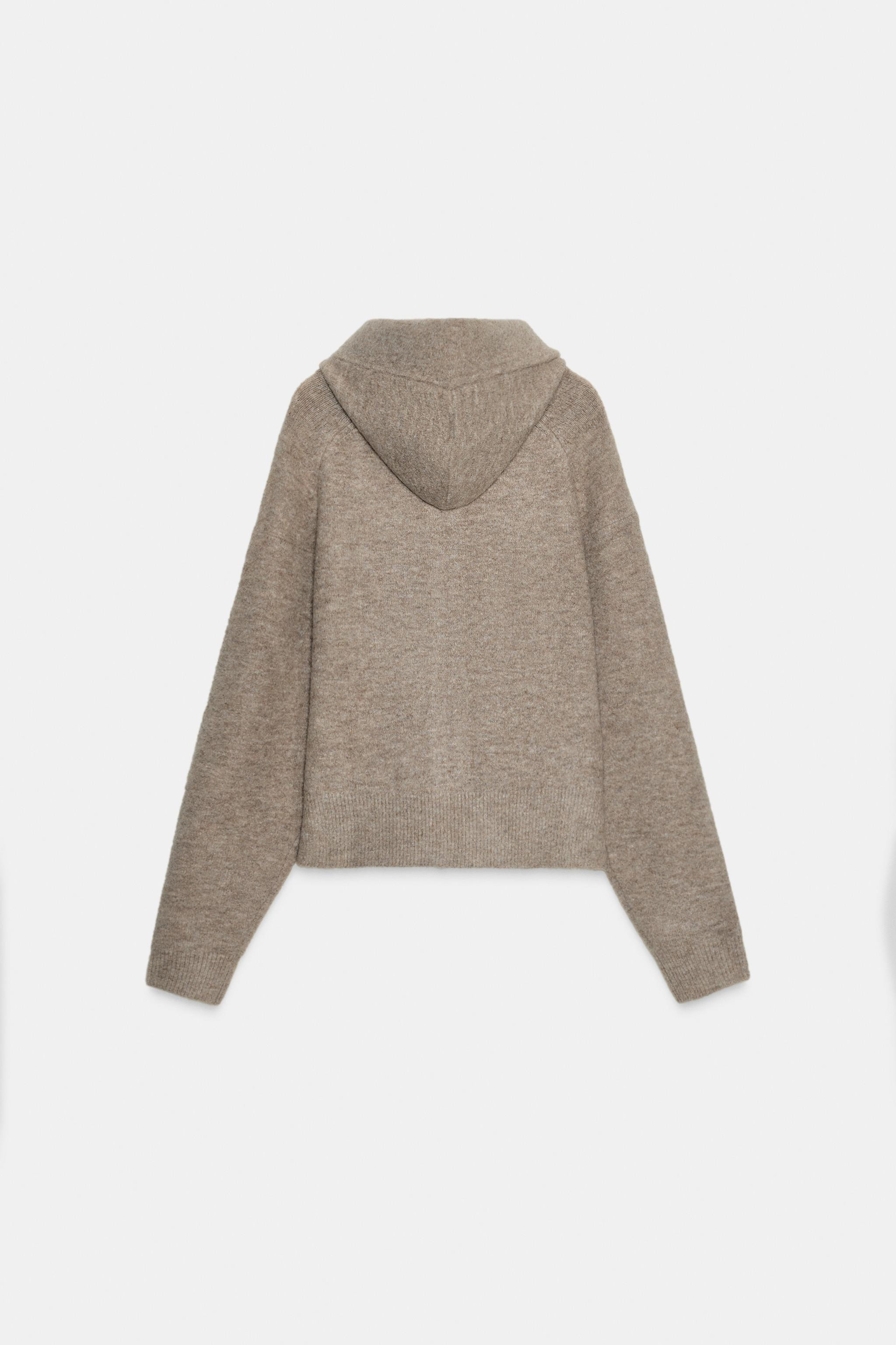 HOODIE CARDIGAN WITH BOW | Zara UK