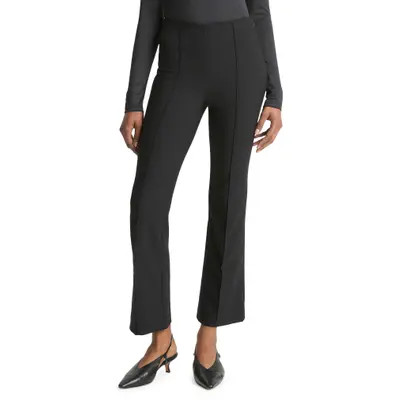Vince Pintuck Pleat Crop Flare Pants in Black at Nordstrom, Size Small | Nordstrom