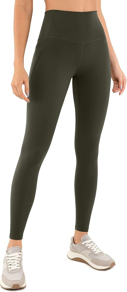 CRZ YOGA Womens Butterluxe Workout Leggings 28 Inches - High Waisted Gym Yoga Pants with Pockets ... | Amazon (US)