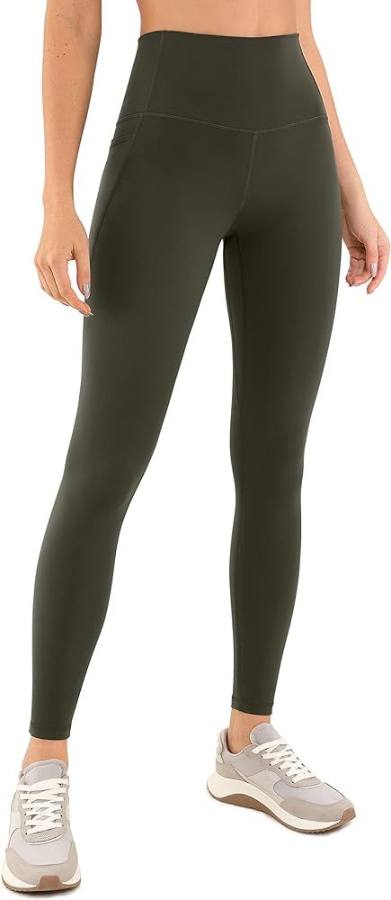 CRZ YOGA Womens Butterluxe Workout Leggings 28 Inches - High Waisted Gym Yoga Pants with Pockets ... | Amazon (US)