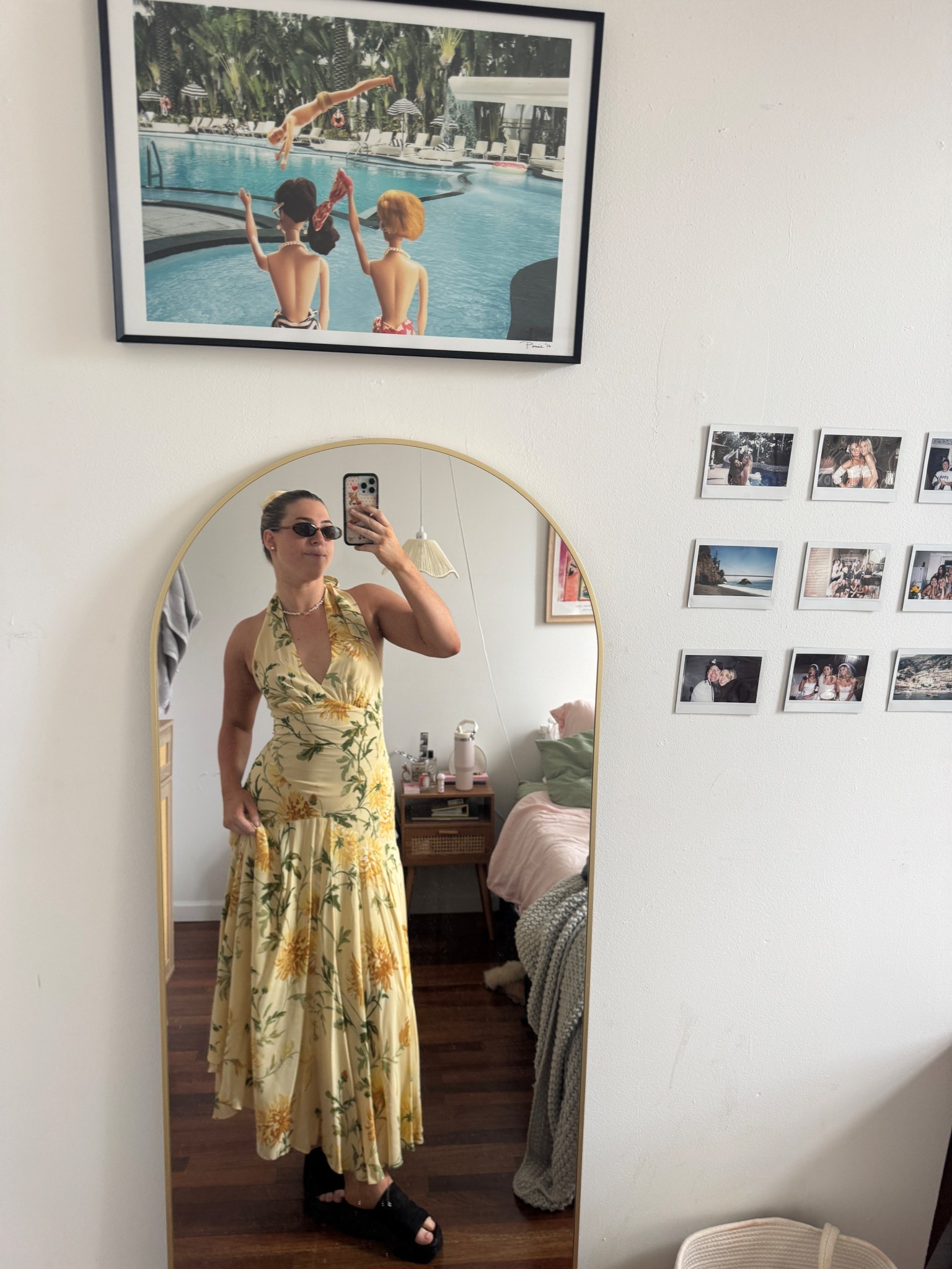 Yellow floral tropical halter maxi dress. Perfect for summer, or transition to fall. 

#LTKWedding #LTKPetite #LTKSeasonal