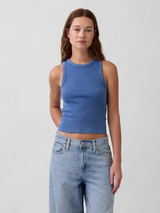 Heavyweight Rib Halter Tank Top | Gap (US)