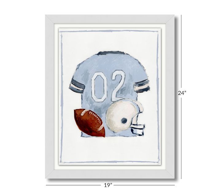 Jordan Connelly Football Jersey Framed Wall Art | Pottery Barn Kids