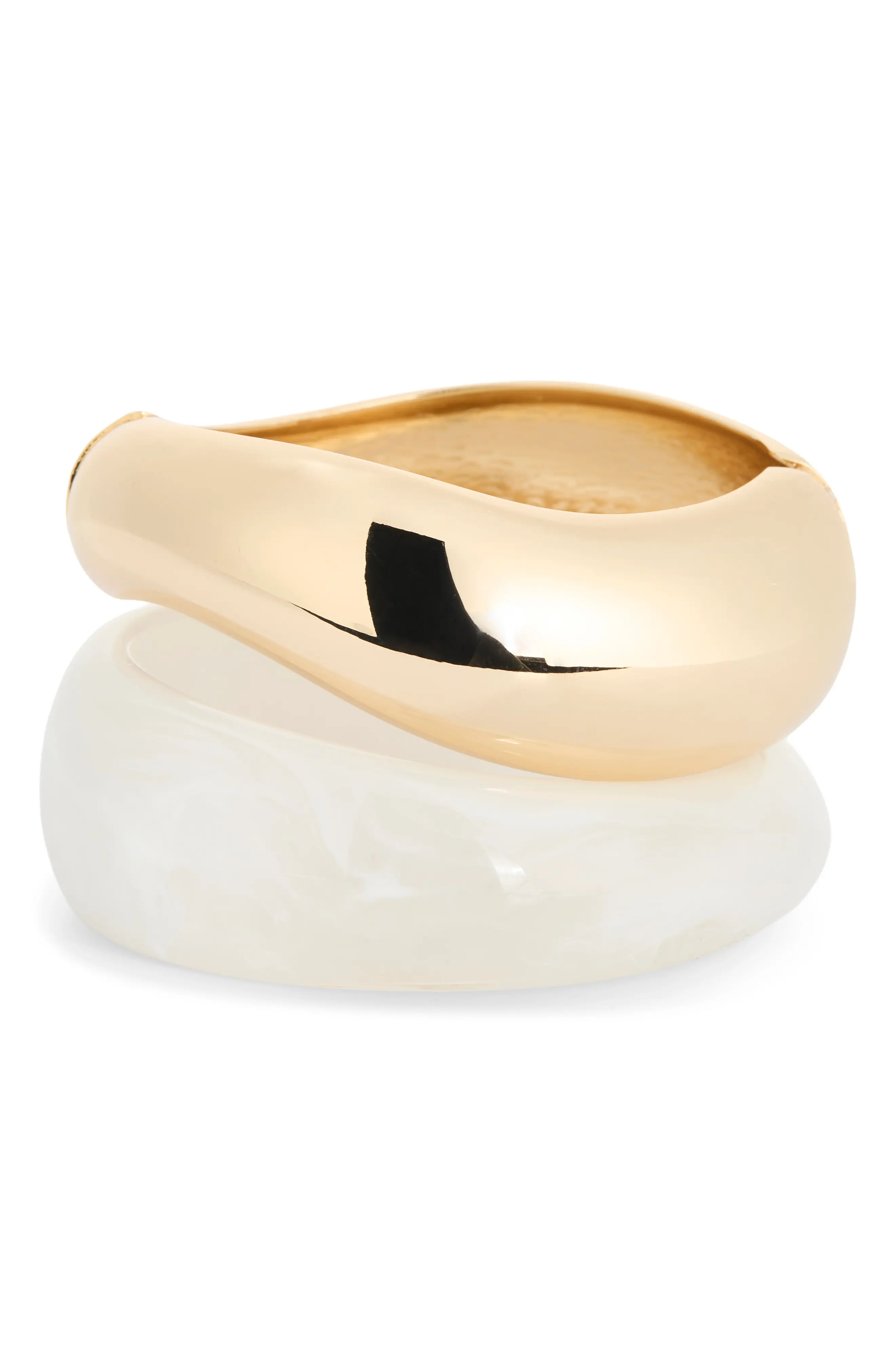 Set of 2 Resin & Goldtone Bangles (Women) | Nordstromrack | Nordstrom Rack