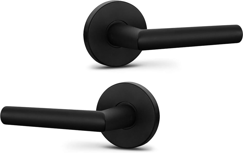 Berlin Modisch Dummy Lever Door Handle Pack of 2 Sleek Round Non-Turning Single Side Pull Only Le... | Amazon (US)