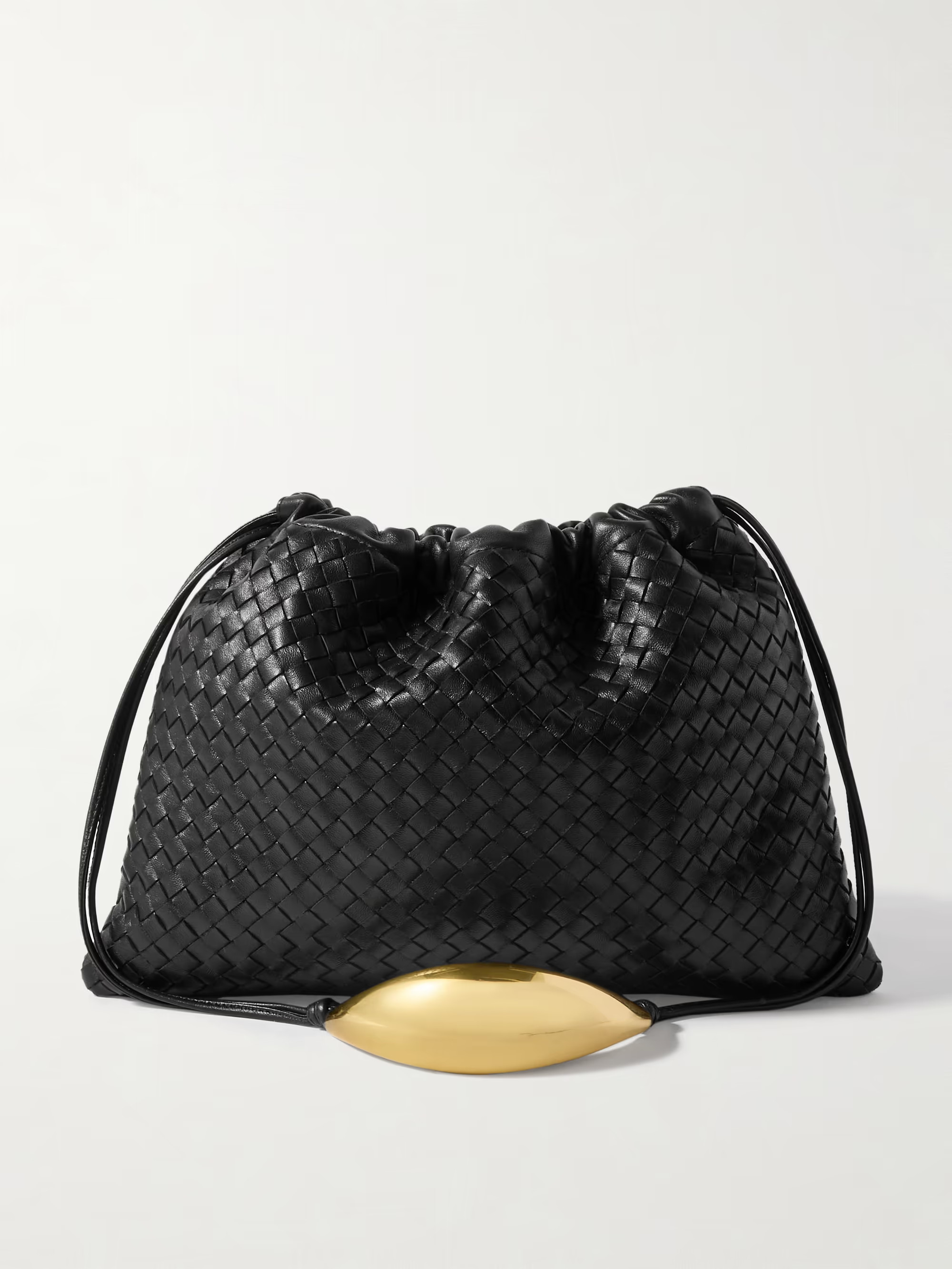 Dustbag embellished intrecciato leather pouch | NET-A-PORTER (US)