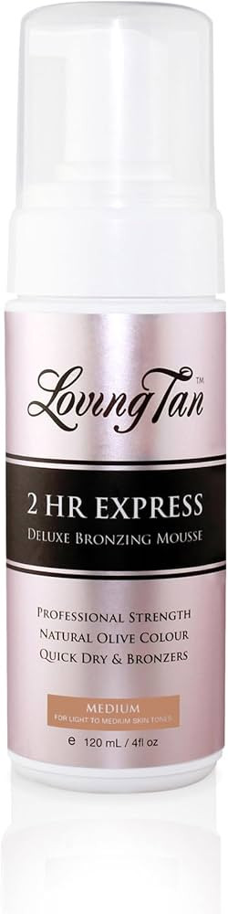 Loving Tan 2 HR Express Self Tanning Mousse, Medium - Streak Free, Natural, Professional Quality ... | Amazon (US)