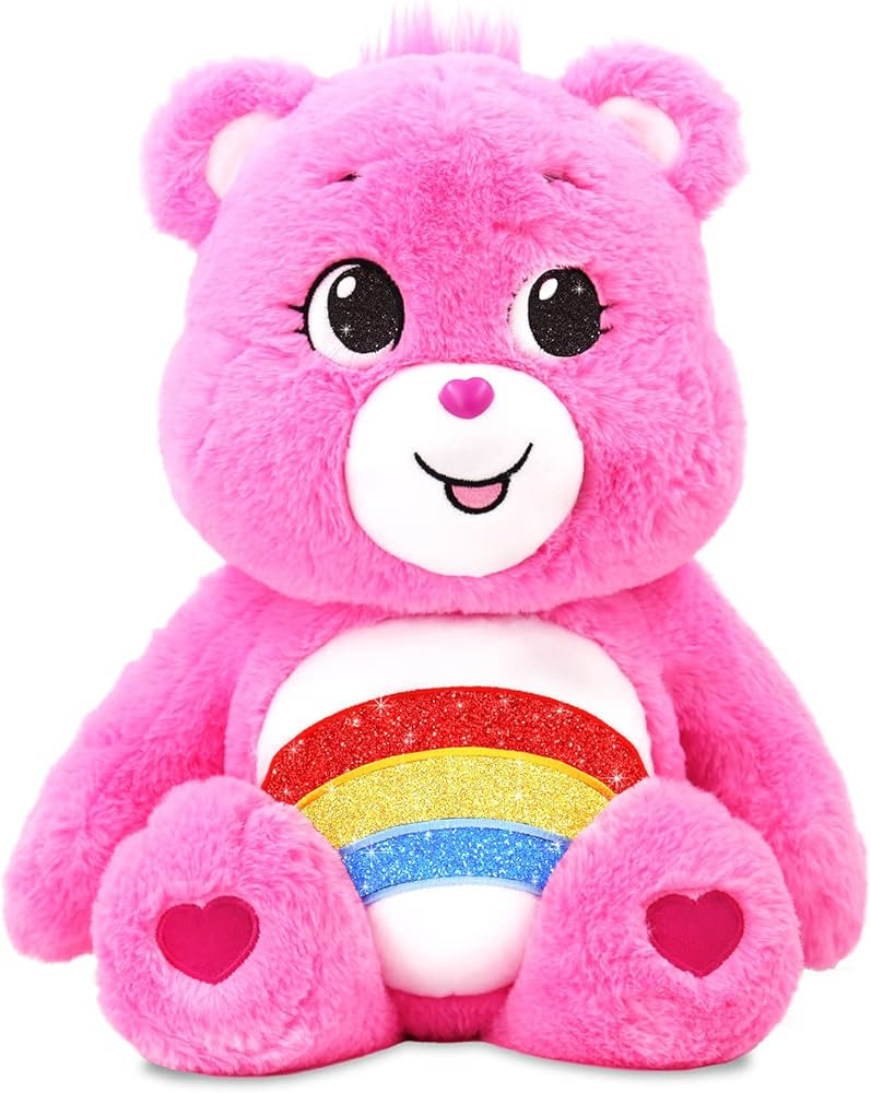 Care Bears 18 inch Plush - Cheer Bear with Glitter Belly Badge - Soft Huggable Material!, Pink | Amazon (CA)