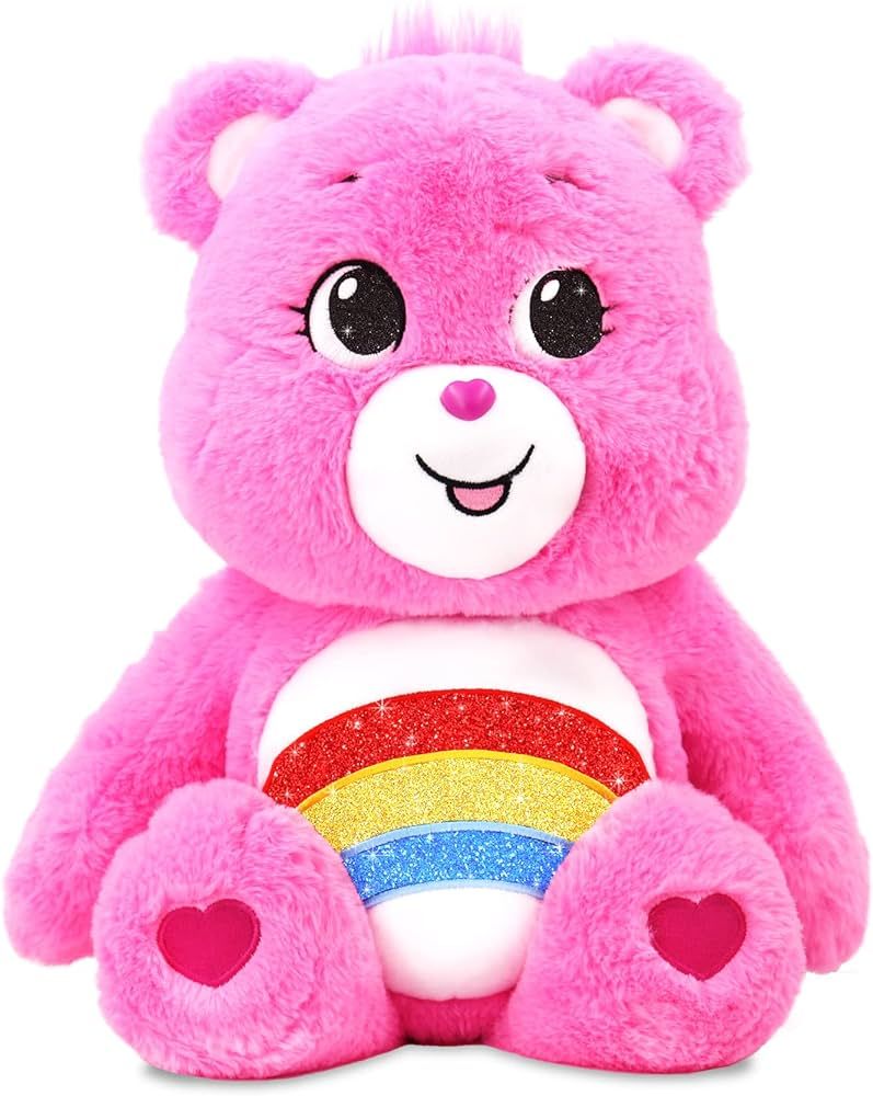 Care Bears 18 inch Plush - Cheer Bear with Glitter Belly Badge - Soft Huggable Material!, Pink | Amazon (CA)
