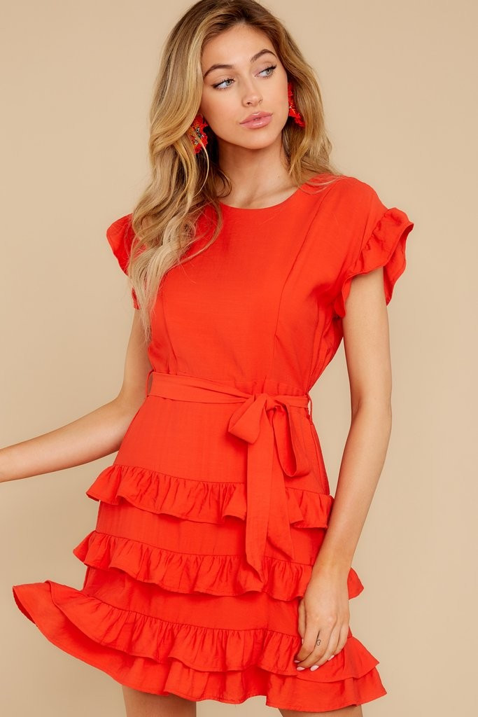 Meet My Friends Tomato Red Dress | Red Dress 