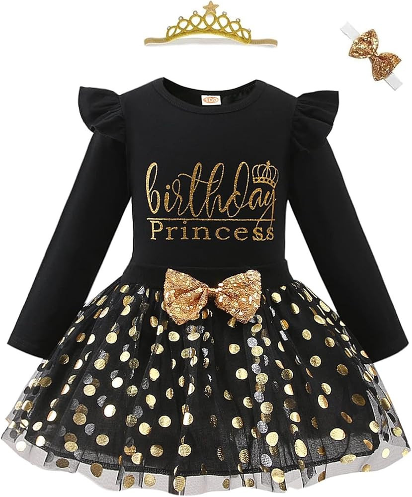 Toddler Kids Baby Girls Birthday Princess Outfits Dress Vest Tank Top Dot Mesh Tutu Skirt | Amazon (US)