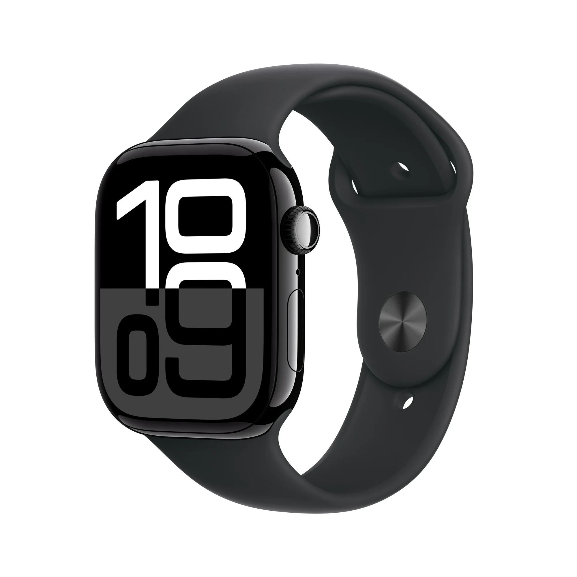 Apple Watch Series 10 GPS 46mm Jet Black Aluminum Case with Black Sport Band - S/M | Walmart (US)