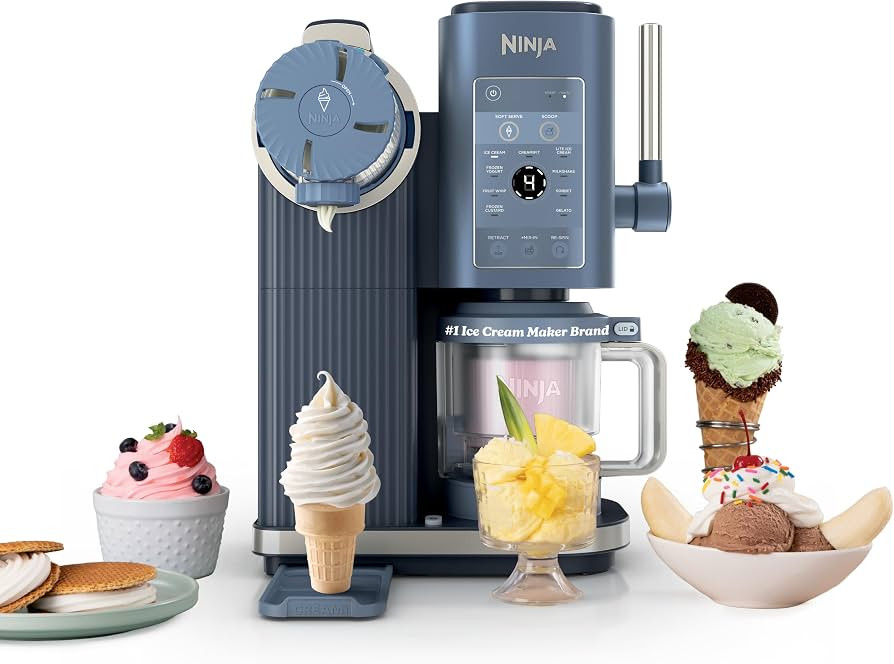 Ninja Creami Scoop & Swirl 13-in-1 Ice Cream and Soft Serve Maker, NC701BL | Amazon (US)