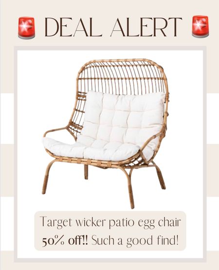 Target wicker patio chair 50% off!! 

Lee Anne Benjamin 🤍

#LTKunder50 #LTKhome #LTKsalealert