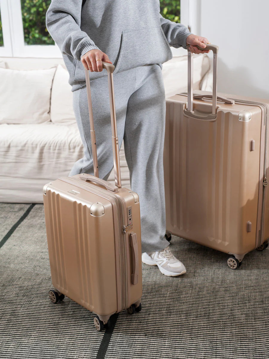 Ambeur 2-Piece Luggage Set in Rose Gold | CALPAK