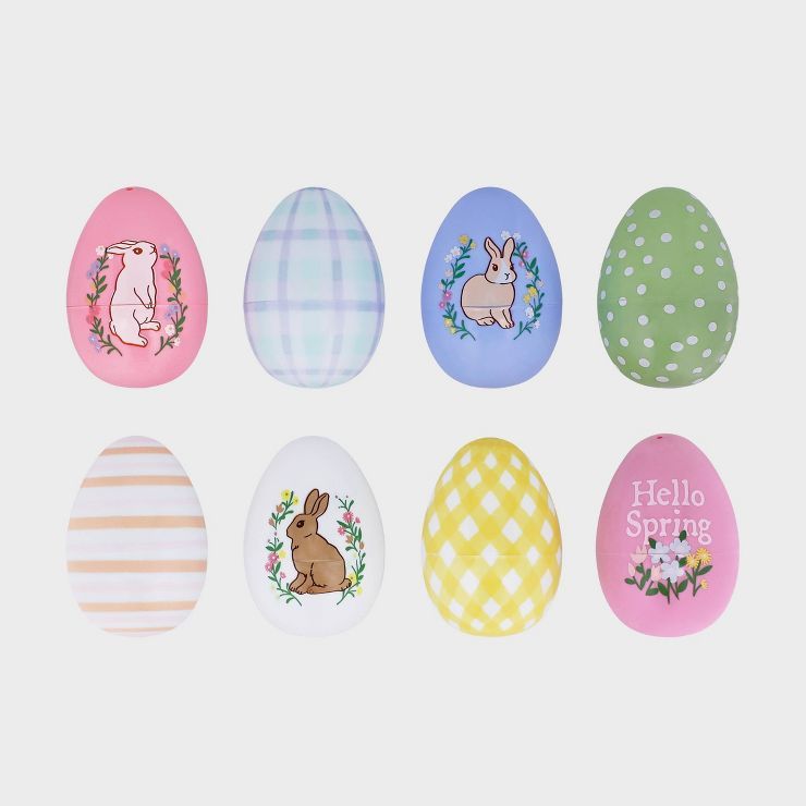 8ct Fashion Plastic Spring Farmhouse Easter Fillable Eggs - Spritz™ | Target