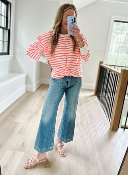  Elevate your stripes. Make them neon! Spring outfit! 