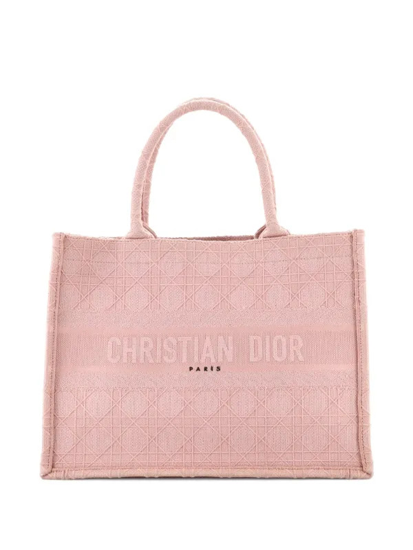 Book Cannage Embroidered Canvas Medium tote bag | Farfetch Global