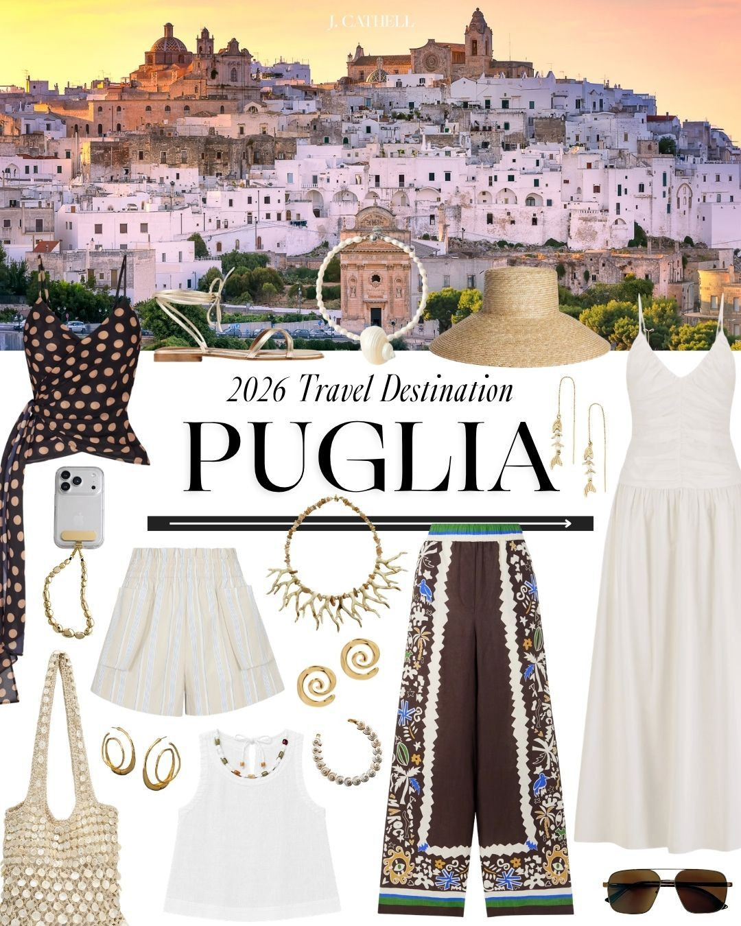 Puglia is the kind of place that changes your pace completely — long lunches, olive groves for miles, whitewashed towns, beach clubs on impossibly blue water, and hotels so beautiful you genuinely never want to leave. 🇮🇹✨

This edit is inspired by the ultimate luxury escape through southern Italy, from Borgo Egnazia to Masseria Trapanà, with chic looks for seaside aperitivos, yacht days, slow mornings, sunset dinners, and every gorgeous moment in between. Think linen sets, elevated sandals, beautiful swimwear, raffia textures, and effortless pieces made for an Italian summer.

Shop the full Puglia-inspired edit below. ☀️
 

 #LTKSeasonal #LTKOver40 #LTKTravel