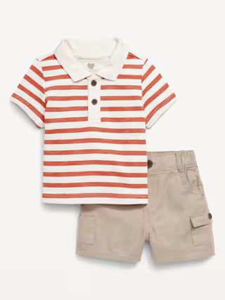 Little Navy Organic-Cotton Polo Shirt and Shorts Set for Baby | Old Navy (US)