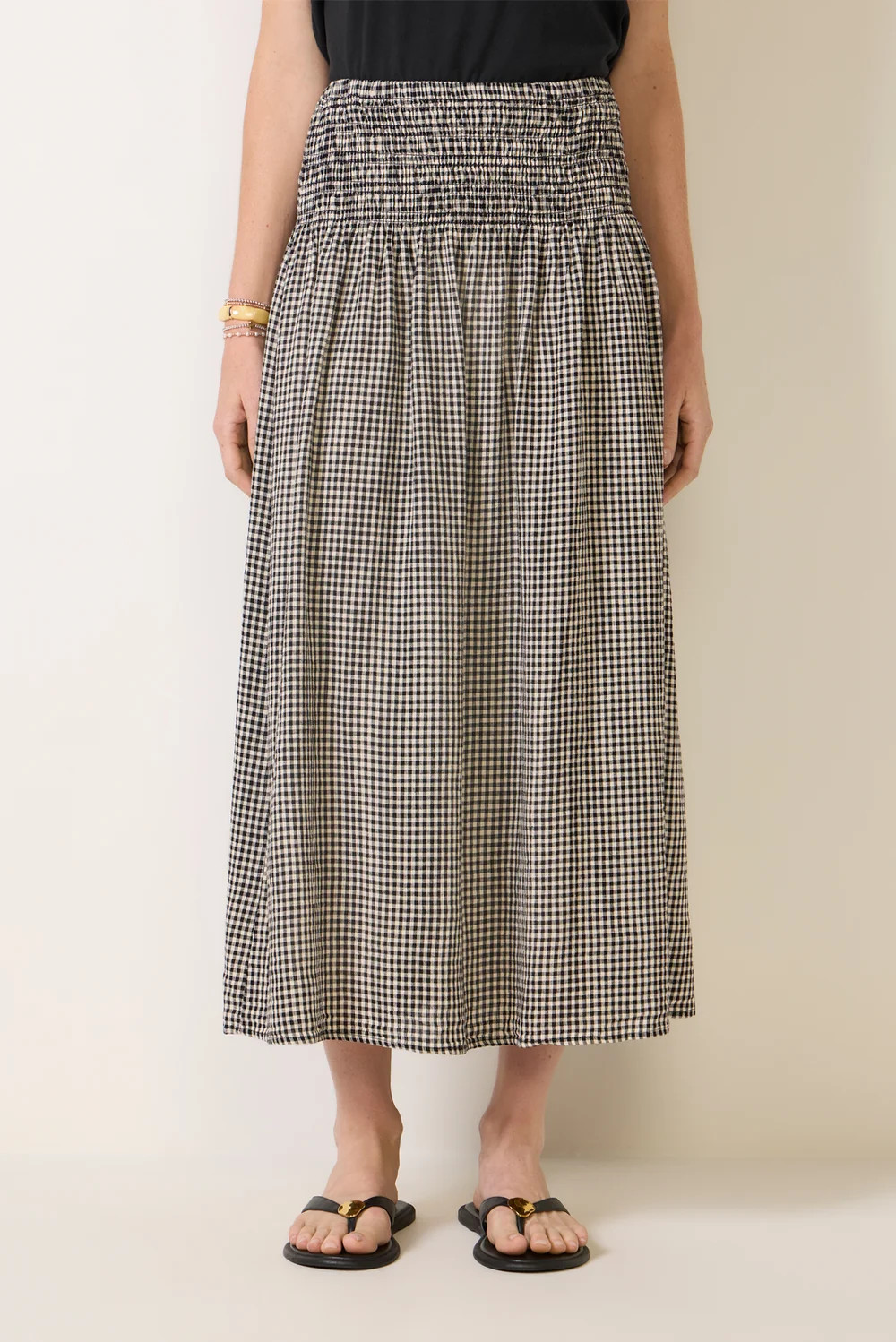 Brooke Gingham Midi Skirt | Evereve