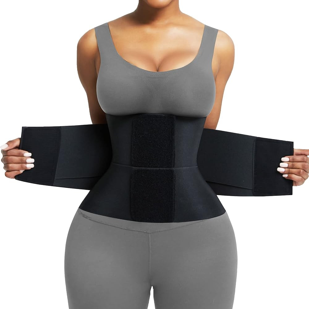 FeelinGirl Waist Trainer Belt Waist Cincher Trimmer Ab Belt Tummy Control Body Shaper with Triple... | Amazon (US)
