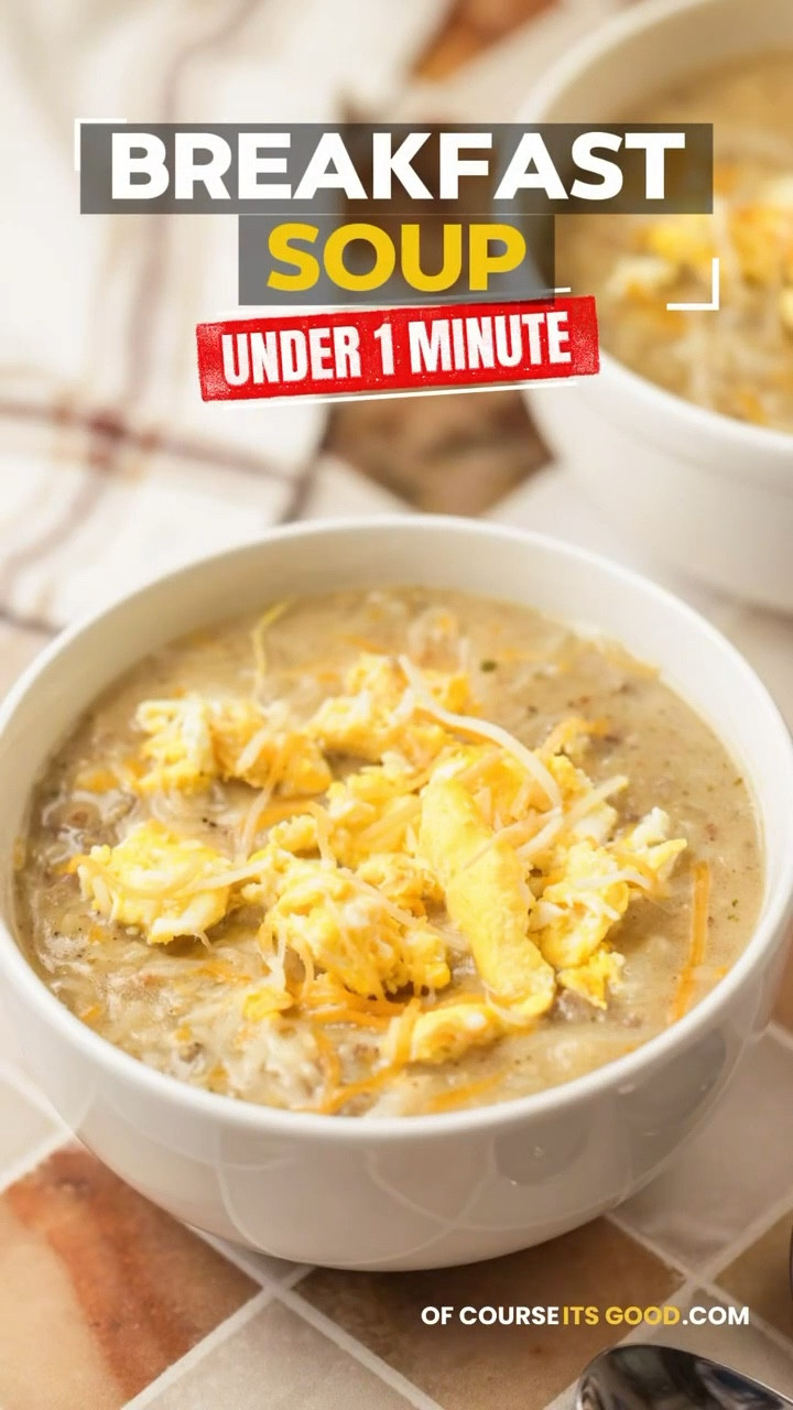 OF COURSE IT’S GOOD 👩🏻‍🍳 UNDER 1 MINUTE | Breakfast Soup 🥣 

Full recipe: ofcourseitsgood.com

#LTKvlog #LTKHome #LTKfoodie